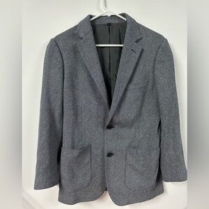 Bonobos Blazer Sport Coat Grey Knit Lanificio Fortex Cotton Size 36R Mens Slim